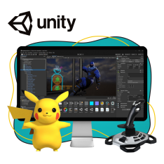 Мир игр на Unity 2D на популярном движке + AI-помощники - КИБЕРшкола программирования для детей, компьютерные курсы для школьников, начинающих и подростков - KIBERone г. Сысерть